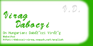 virag daboczi business card